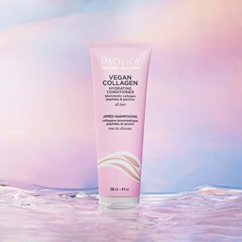 Pacifica Beauty, Vegan Collagen Hydrating Conditioner, Avocado Oil, Vitamin B5, Soften, Restore Shine, Address Split Ends, For Dry & Damaged Hair, Add Shine, Moisture, Sulfate & Silicone Free, Vegan