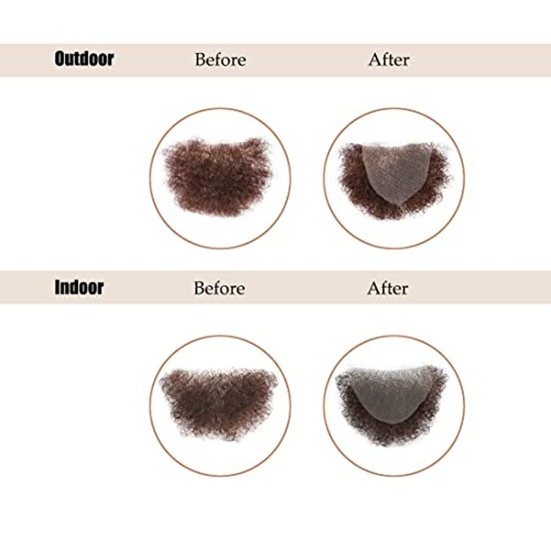 viviaBella Fake Private Hair Handmade Biniki Synthetic Hair Body Hair Adding Hair Volume (Style1, Dark Brown)
