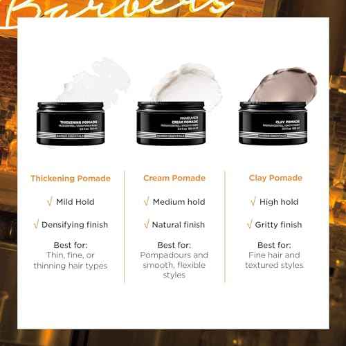 Redken Brews Cream Pomade For Men - Provides Medium Hold With Natural and Smooth Finish With Low Shine, For All Hair Types