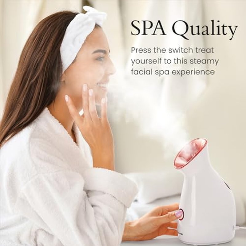 Colorfarm Facial Steamer Nano Ionic: Face Steamer Deep Cleaning Unclogs Pores - Humidifier Hot Mist Home Sauna Spa for Women Men Sinuses Moisturizing
