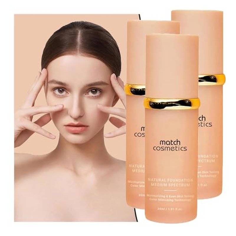 Match Foundation 4 in 1， Rise Luxus Foundation, Match Cosmetics Foundation 4 In 1，Ultrablend 4 in 1 Foundation,4 in 1 Foundation Liquid with Spf 50 (3PCS)