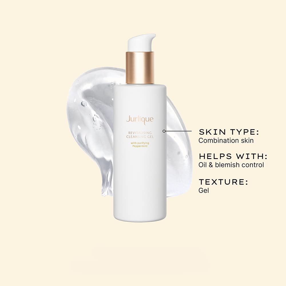 Jurlique Revitalising Cleansing Gel - 6.76 Fl Oz - Facial Gel Cleanser & Face Wash for Women & Men - For Normal & Combination Skin - Deep Pore Cleanser & Skincare - Australian Natural-Based Skincare