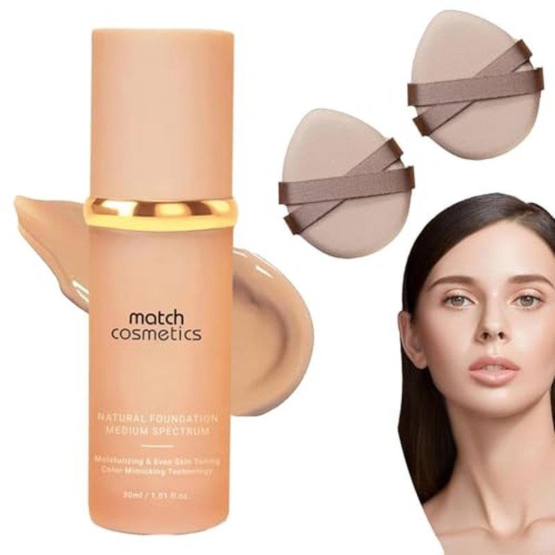 Match Cosmetics Foundation,Match Foundation 4 in 1,Foundation 4 in 1 - Medium Spectrum,Ultrablend 4 in 1 Foundation,4 in 1 Foundation Liquid with Spf 50,4 in 1 Concealer,Longwearing Waterproof(1 PCS)