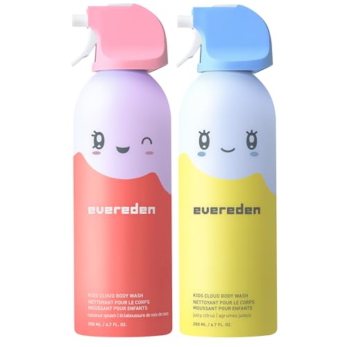Kids Cloud Body Wash Duo - Gentle Nourishing Toddler Wash | Coconut & Citrus Scents, 2 Pack (6.7 fl oz Each)