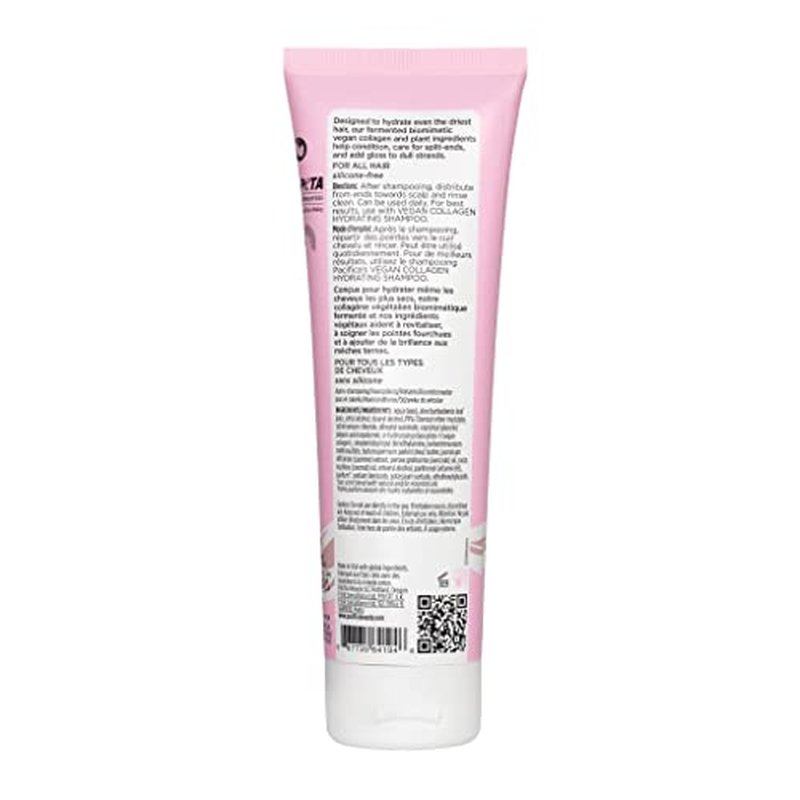 Pacifica Beauty, Vegan Collagen Hydrating Conditioner, Avocado Oil, Vitamin B5, Soften, Restore Shine, Address Split Ends, For Dry & Damaged Hair, Add Shine, Moisture, Sulfate & Silicone Free, Vegan