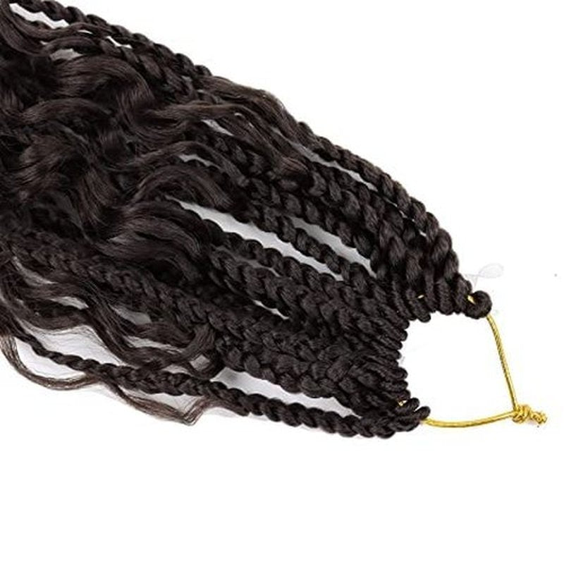 Goddess Box Braids Crochet Hair 12 Inch Boho Crochet Box Braids With Curly Ends,Bohomian Box Braids Crochet Hair Pre-looped 8 Packs Synthetic Braiding Hair Extensions #4