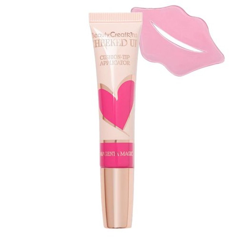 Glam Lux Beauty Bundle Beauty Creations Flawless Stay Liquid Blush Cheeked Up Dewy Blush Wand Natural Glow Lightweight Non-Greasy Blendable Lasts all Day w/Collagen Lip Mask (Magneta Magic, 12g)