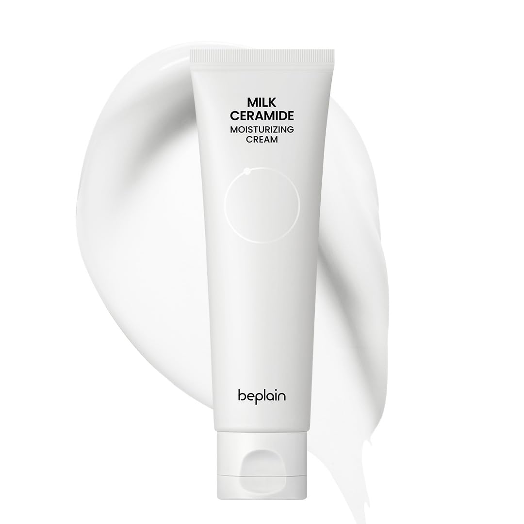 beplain Milk Ceramide Moisturizing Cream | Intense Hydration for Glowy Skin | 5-Multi Ceramide for Barrier Strengthening | Daily Facial Cream for Dry & Sensitive Skin | Korean Skincare | 1.69 fl.oz