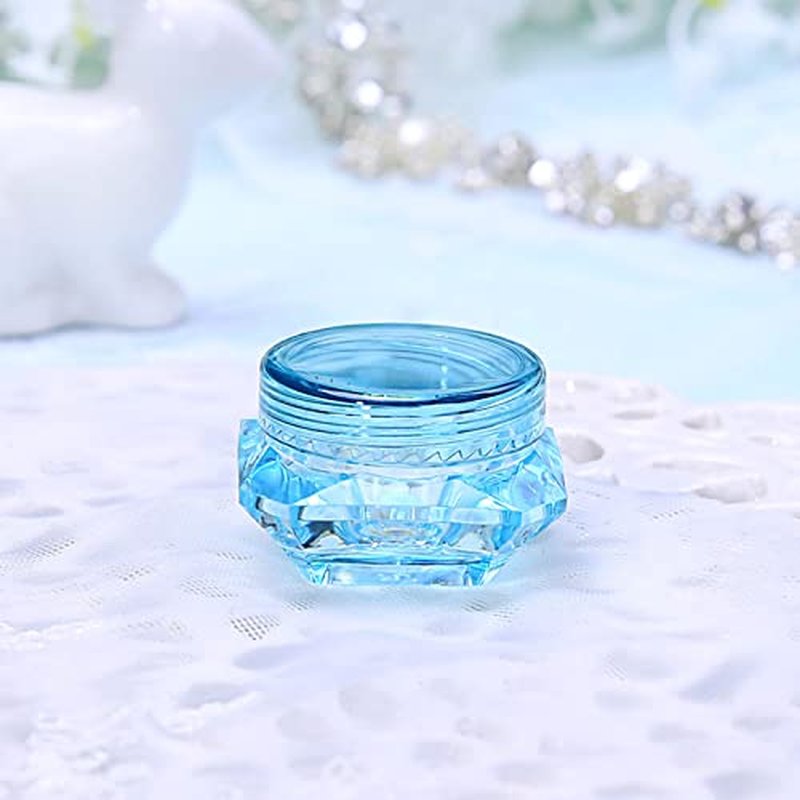 Sunicon Travel Cream Containers Lightweight Portable Empty Lotion Cosmetic Jars Diamond Shape Small Capacity for Business Trip (Green)