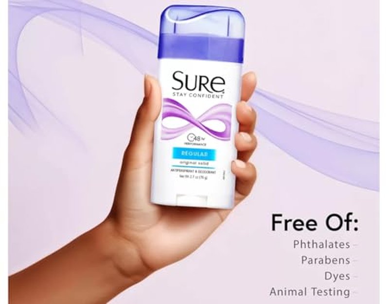 Sure Deodorant 2.6 Ounce Invisible Solid Regular (76ml) (2 Pack)
