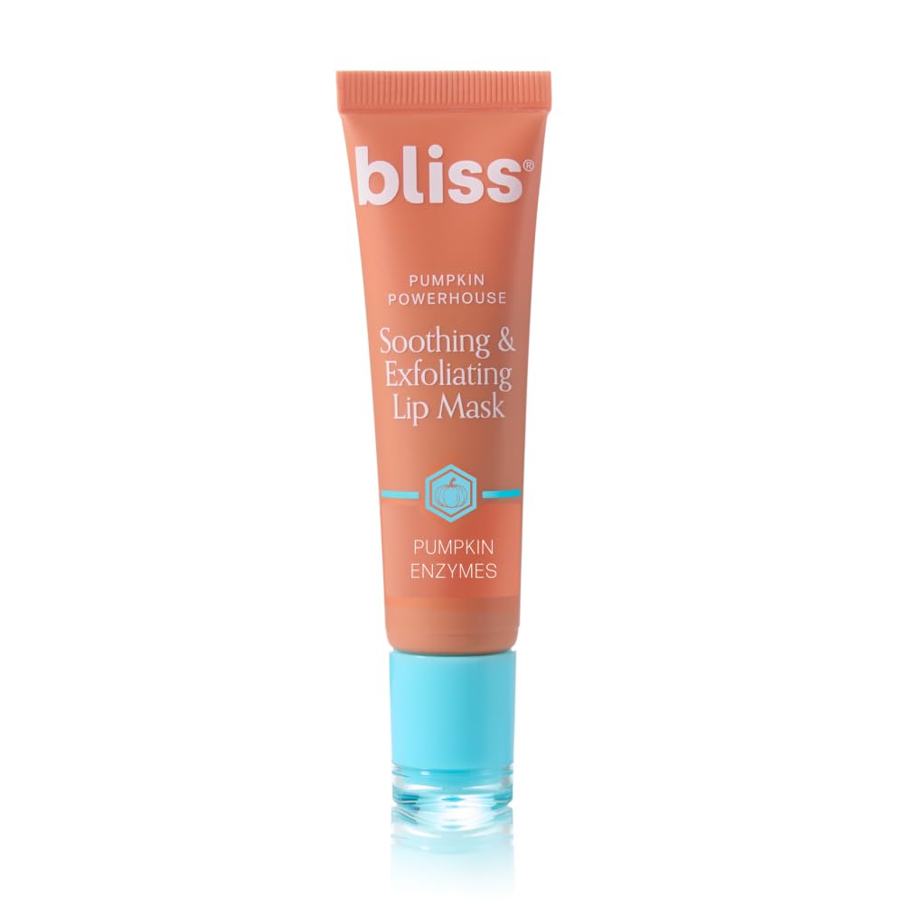 Bliss Pumpkin Powerhouse Exfoliating & Soothing Lip Mask | Hydrating Overnight Lip Balm Mask for Dry Lips
