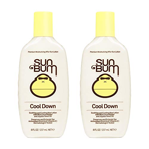 Sun Bum Cool Down Aloe Vera Gel | Vegan After Sun Care with Cocoa Butter to Soothe and Hydrate Sunburn Pain Relief | 8 oz