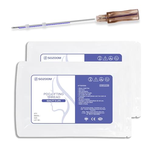 SOZOOM PDO Thread Nose Lift, PDO Cog Threads Improve the Shape of the Nasal Columella and Alar L-Blunt Type Cog Thread Lift (16pcs-19G-38mm (l))