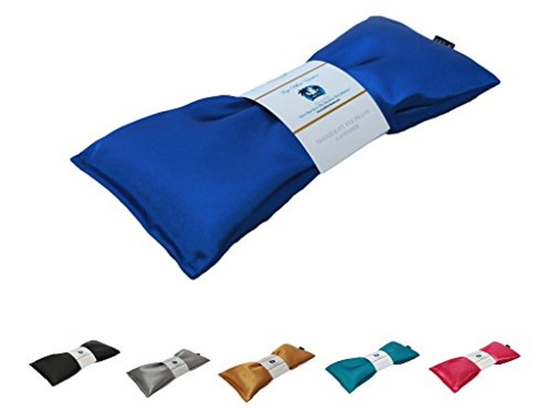 Lavender Eye Pillow - Migraine, Stress & Anxiety Relief - #1 Stress Relief Gifts for Women - Made in The USA, Organic Flax Seed Filled! (Emerald Green - Organic Cotton)