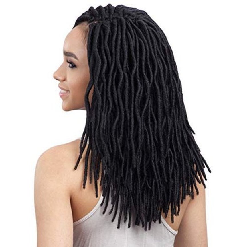 FreeTress Synthetic Hair Crochet Braids 2X Soft Wavy Faux Loc 12" (4-Pack, 4)