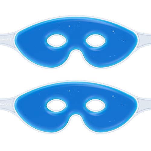 Navaris Set of 2 Gel Eye Masks - 2X Reusable Eye Masks for Hot/Cold Use