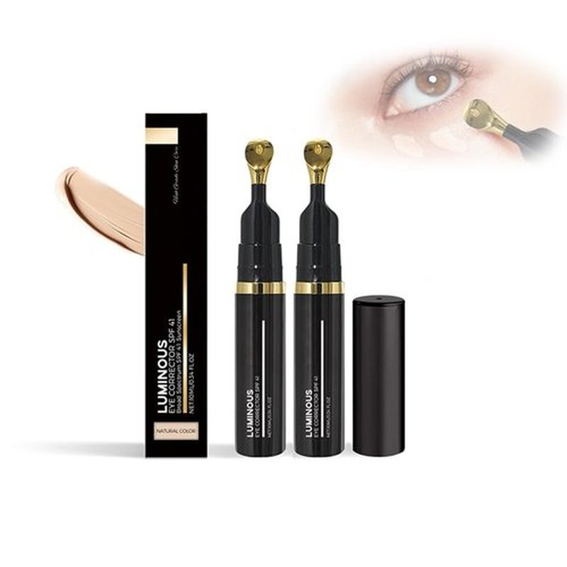 Luminous Eye Corrector Spf 41,Under Eye Concealers for Dark Circles, Drtmology Luminous Eye Corrector, Anti-Aging Tinted Eye Cream, Hydrating Eye Serum with Peach Undertone (2pcs Natural)
