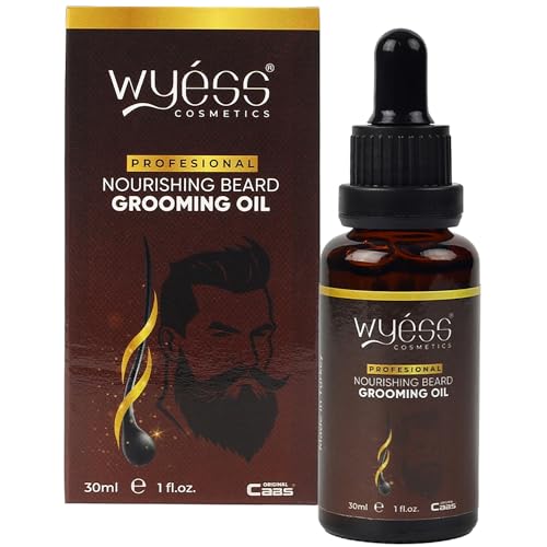 WYESS Natural Beard Growth Serum and Oil for Men - Extra Strength Beard Vitamins, Growth Enhancer, Grooming Gift - 1 fl oz - Beard Oil, 1 Pack