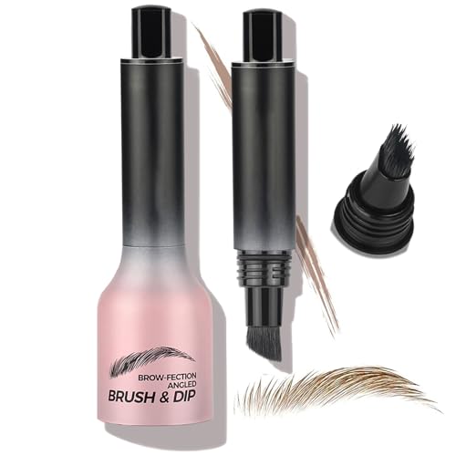 Revorie Brow-Fection Angled Brush & Dip Liquid Eyebrow Gel, Brow Lamination & Powder Pen, Eyebrow Hair Stroke Brush, Wild Eyebrow Pencil Waterproof Long Lasting Quick Drying (#01 Blond)