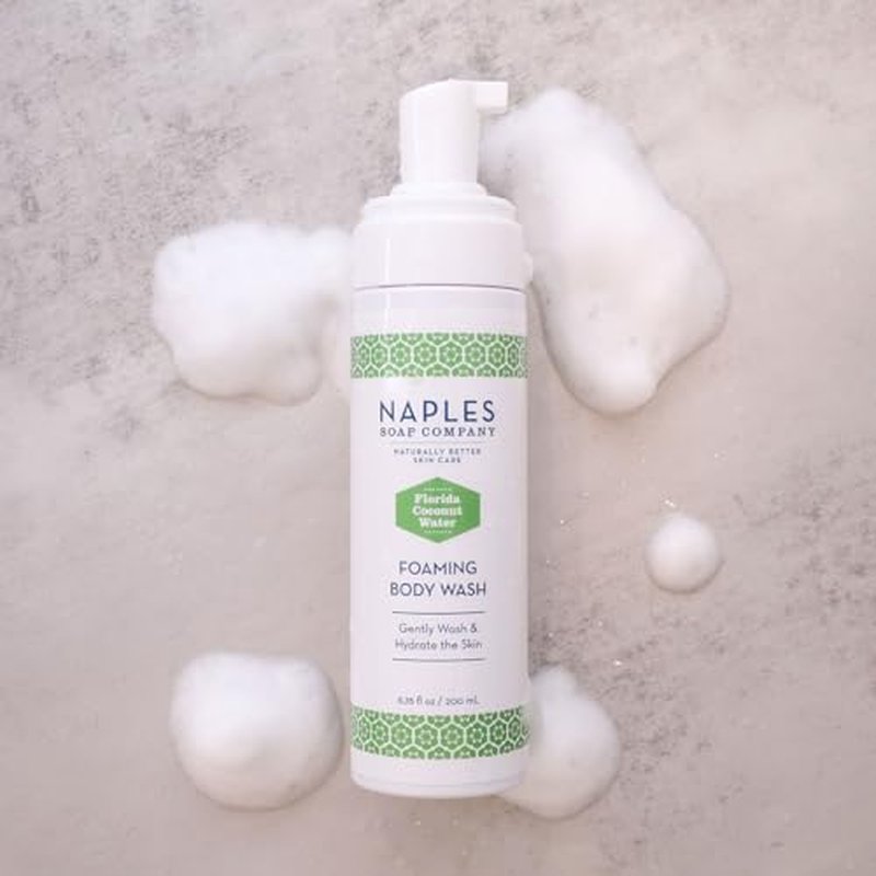 Naples Soap Company Foaming Body Wash - Paraben and Silicone-Free, Vegan Formula - Florida Coconut Water, 6.72oz