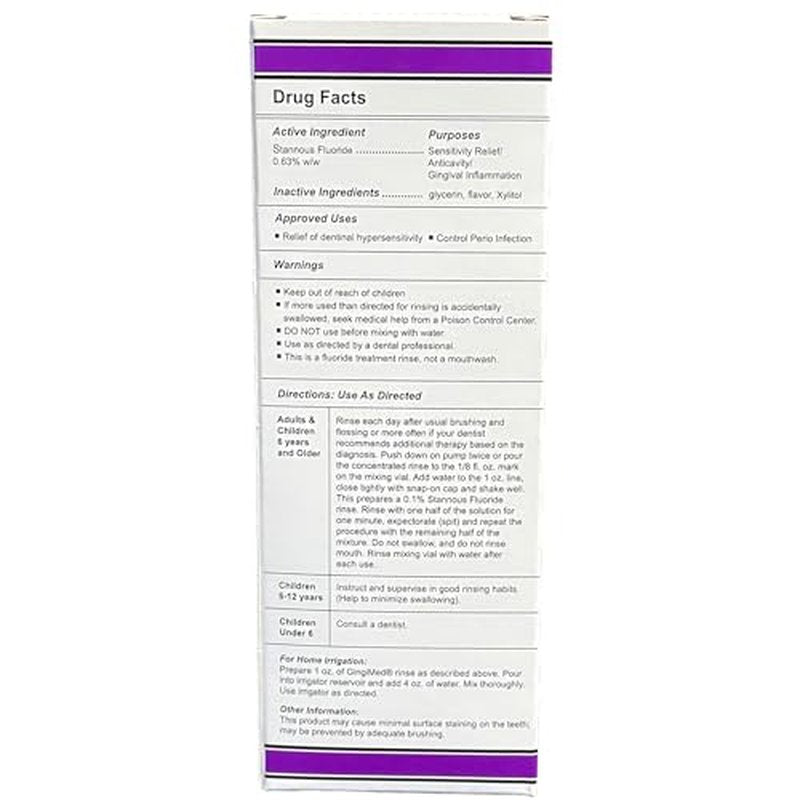 GingiMed .63% Stannous Fluoride Mouthwash with Xylitol | Alcohol-Free Fluoride Mouth Rinse | Periodontal Disease Treatment (Caribbean Ice - 10 Ounce)