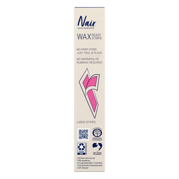 Nair Hair Remover Wax Ready-Strips 40 Count Legs/Body (3 Pack)