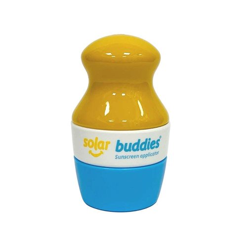 Solar Buddies Sunscreen Applicator - Single Blue - Refillable Roll on Sponge Sunscreen, Suncream & Lotion Applicator For Kids, Adults & Families - Holds 3.4fl oz, Perfect Size for Travel