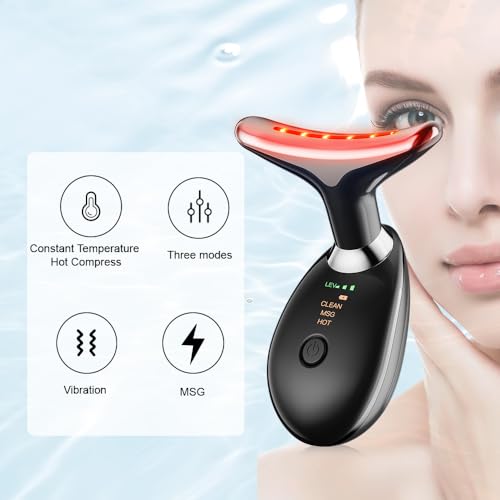 Neck Face Massager, Facial Massage Device with Thermal, Triple Action Colour Modes for Skin Care, Face Sculpting Tool