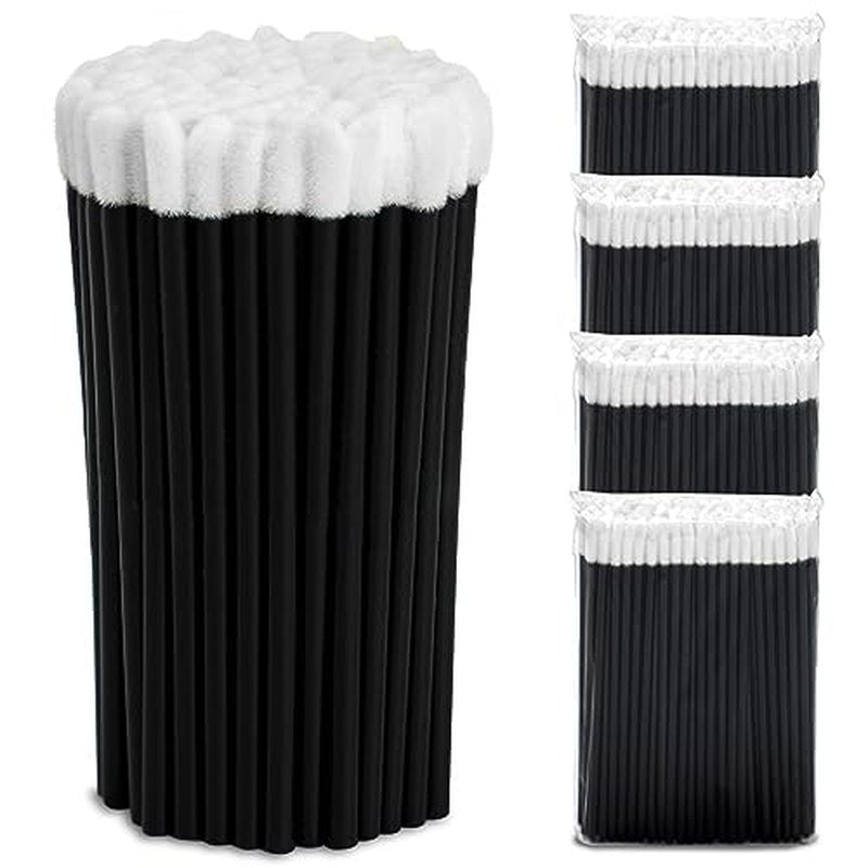 Lip Applicators Disposable 400 PCS - Black Disposable Lip Wands - Lip Brushes Disposable for Lipstick, Lip Gloss, Lip Balm - Disposable Makeup Applicator Kit