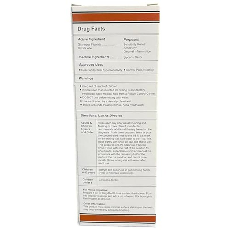 GingiMed .63% Stannous Fluoride Mouthwash with Xylitol | Alcohol-Free Fluoride Mouth Rinse | Periodontal Disease Treatment (Cinnamon - 10 Ounce)