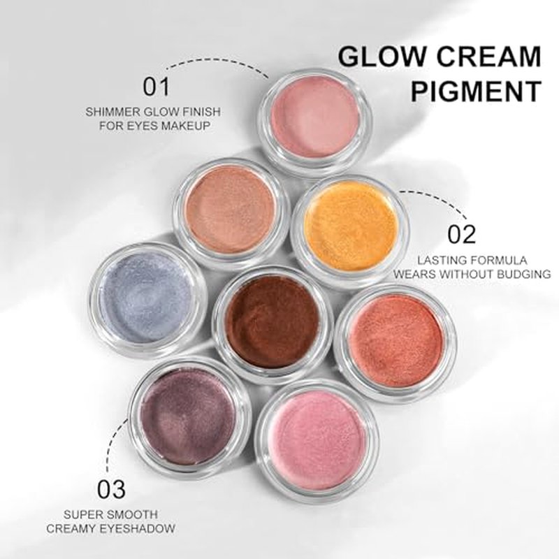 KYDA Purple Shimmer Cream Eyeshadow, Smooth Ice Cream-like Texture, Lasting High Pigmented Creamy Formula, Blendable Shimmer Finish, Face & Eyes Highlighter, Multiuse Shimmer Cream