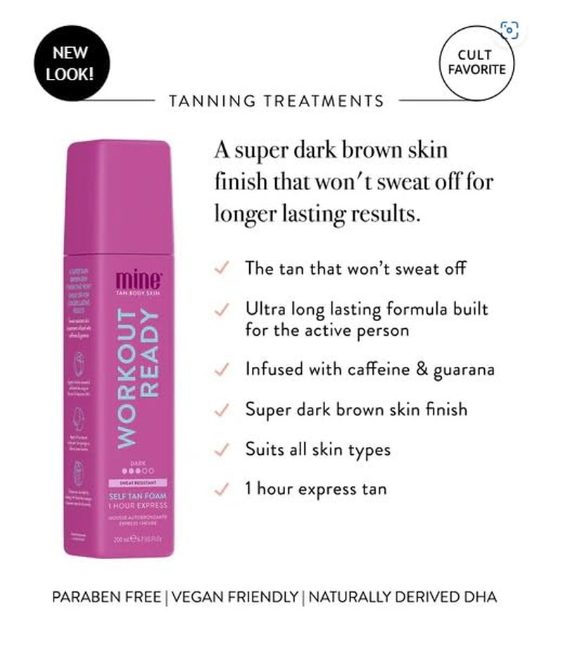 Minetan Self Tan Foam - 1 Hour Express Tanning Mousse for Subtle Bronze Glow | Vegan & Paraben Free, 6.7 Fl Oz