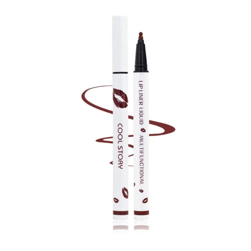 Anokia Cool Story Lip Liner Liquid, Cool Story Lip Liner, Longwear Liquid Lip Liner, Liquid Lipstick & Lip Liner Pencil, 2-in-1 Waterproof Long-Lasting Matte Liquid Lipstick for Women (06#, 0.6ml)