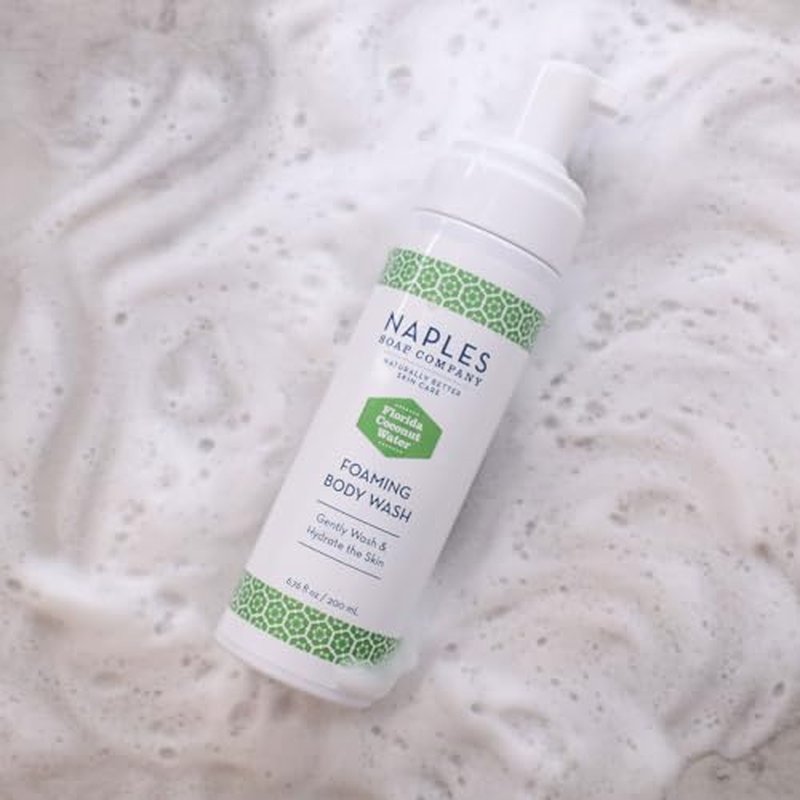 Naples Soap Company Foaming Body Wash - Paraben and Silicone-Free, Vegan Formula - Florida Coconut Water, 6.72oz
