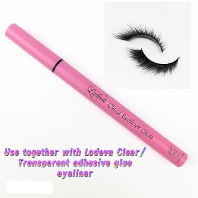 LODEVA 3D CAT EYE LASHES - FOX EYE LASHES - FAUX MINK LASH - FALSE STRIP LASHES - NATURAL LOOK - GLAMOROUS CAT EYE LASHES - VEGAN - WATERPROOF - 15mm 1Pair (FELİNE)