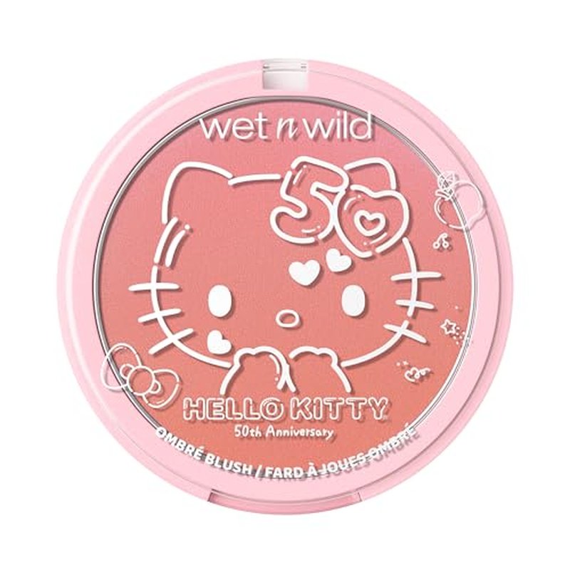 wet n wild Hello Kitty Ombre Blush, Buildable, Blendable Customizable Color, New Gradient Formula, Cruelty-Free & Vegan - Cotton Candy