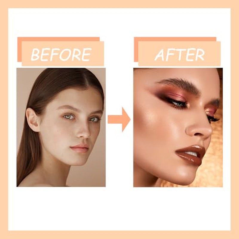 Aaiffey 8 Colors Pink Eyeshadow Primer Shimmer Naked Cream Eyeshadow Powder Palette For Eye Highlighter Makeup Shade Buildable Blendable,Soft Powder,Highly Pigmented,Long Lasting (01#)