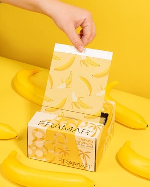 FRAMAR Banana Hair Foil – Hair Foils for Highlighting, Pop Up Foil for Hair Highlighting, Salon Foils for Hair Highlighting Kit, Long Hair Foils for Bleach, Salon Foils for Hair Stylist – 500
