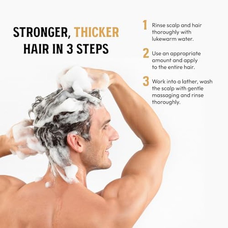 MARO17 Black+ Shampoo - Mens Shampoo For Gray Hair Reversal, Sulfate Free DHT Blocker Shampoo For Men with Royal Jelly & Collagen for Thicker, Darker Hair - Promotes Hair Growth & Prevents Greying