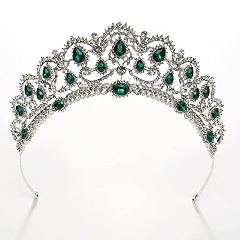 SWEETV Rose Gold Wedding Tiaras and Crowns for Women, Rhinestone Queen Tiara Headpieces for Women Crystal Hair Accessories