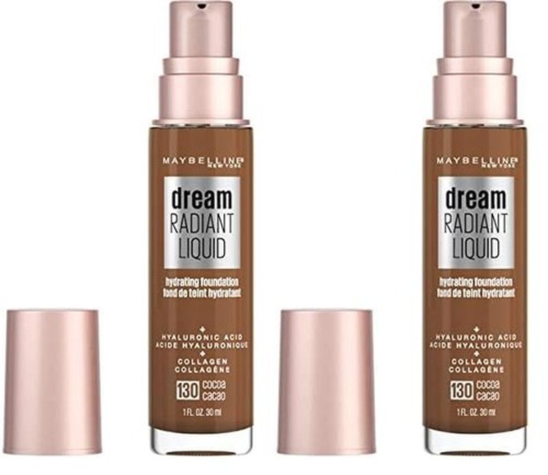 Maybelline Dream Radiant Liquid Medium Coverage Hydrating Makeup, Lightweight Liquid Foundation, Cocoa, 1 Count (Pack of 2)