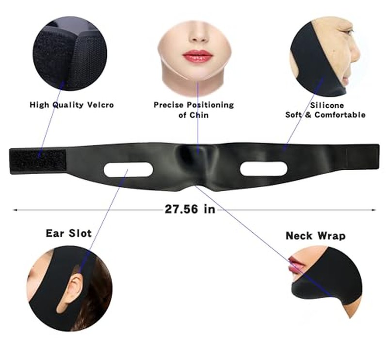 WIDVIH Silicone Chin Strap，V Line Mask Lifting Strap，V Shaped Chin Mask Chin Strap for Women & Men (1PC)