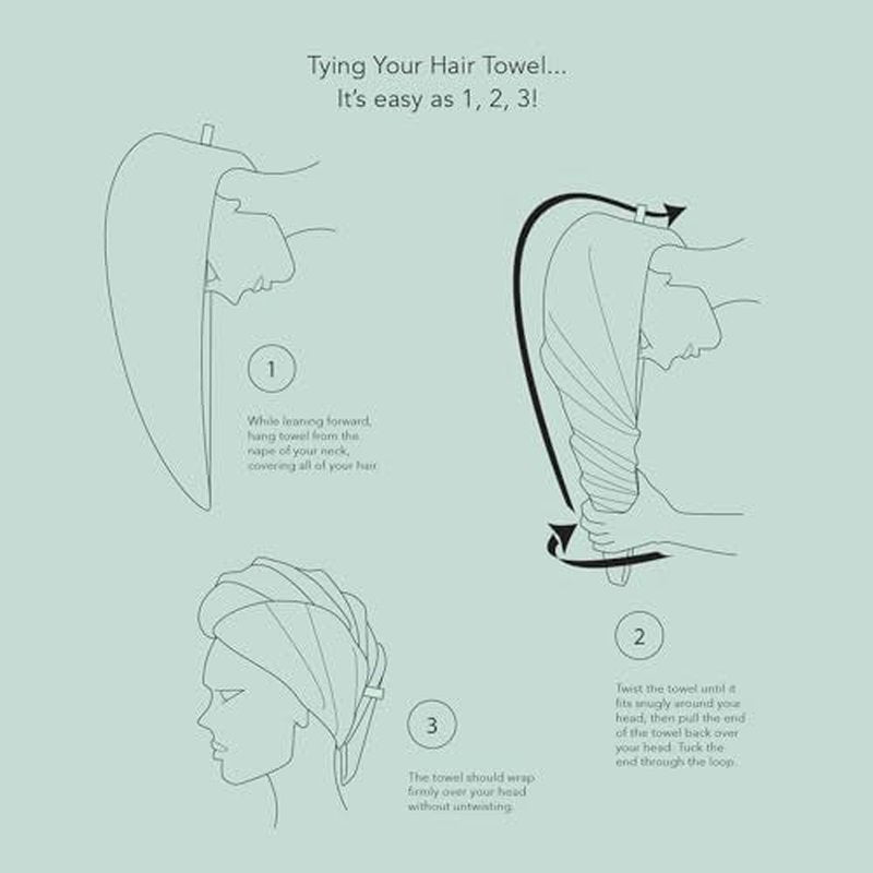 TexereSilk Women's Rayon and Cotton Terry Hair Towel - Lightweight, Absorbent Quick Drying Hair Wrap for Thick and Curly Hair (Tya, Almond Buff, U)