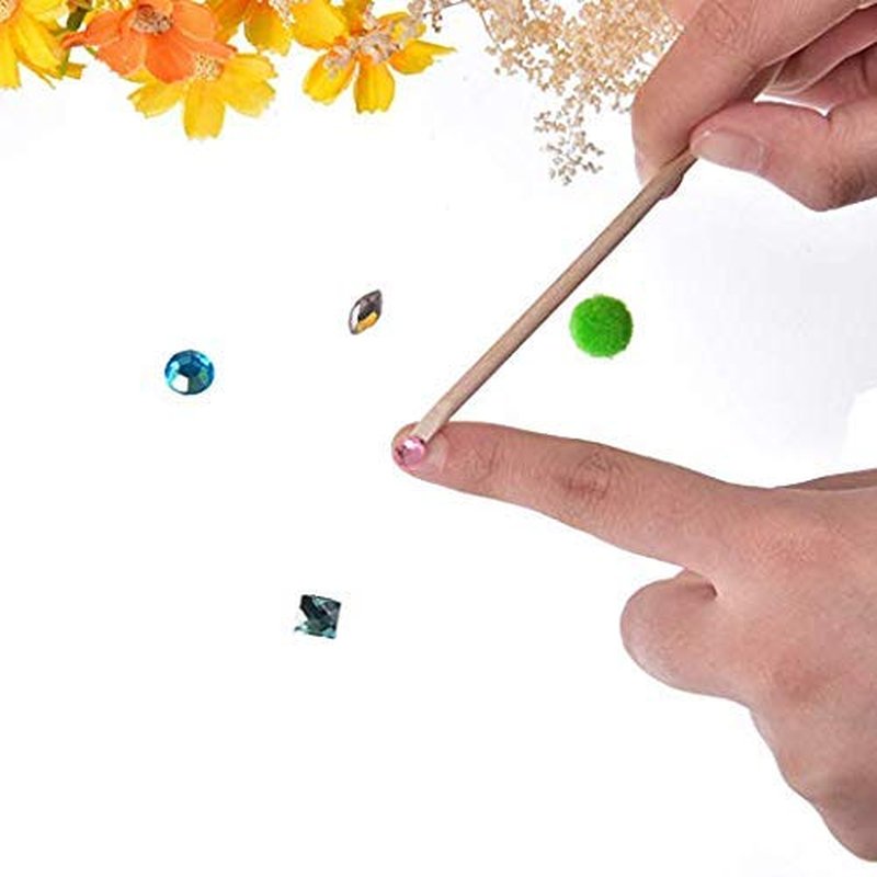 Rocutus 1000pcs Nail Art Wood Sticks Cleaning Nail Polish Cuticle Pusher Remover Manicure Tools for Women (1000 Pieces)