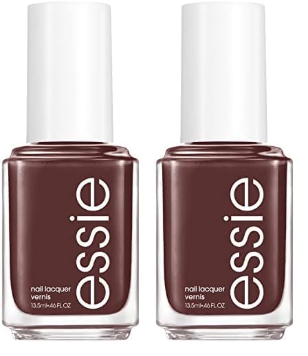 essie Salon-Quality Nail Polish, 8-Free Vegan, UnGuilty Pleasures, Brown, No To-Do, 0.46 fl oz (Pack of 2)