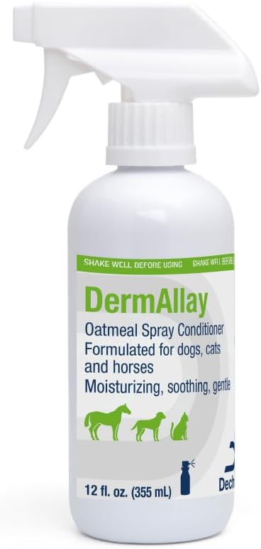 Dechra DermAllay Oatmeal Conditioner for Dogs & Cats - 12 Ounce | Soothes Skin & Reduces Itching