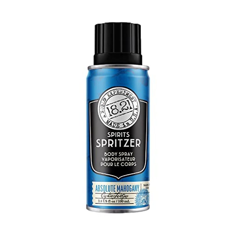 18.21 Man Made Men’s Spirits Spritzer Absolute Mahogany, 3.4 oz. - Long-Lasting All Over Body Spray with Masculine Aromatics - Gifts for Him