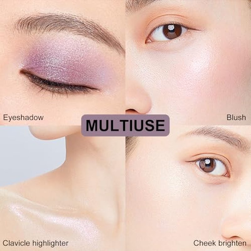 KYDA Purple Shimmer Cream Eyeshadow, Smooth Ice Cream-like Texture, Lasting High Pigmented Creamy Formula, Blendable Shimmer Finish, Face & Eyes Highlighter, Multiuse Shimmer Cream