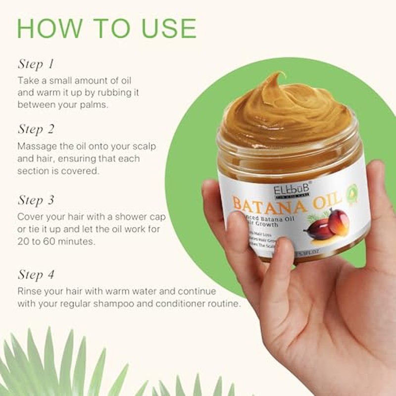 Raw Batana Oil for Hair Growth and Repair -100% Pure, Unrefined Oil from Honduran Rainforests Prevent Hair Loss and Enhances Hair Thickness in Men & Women