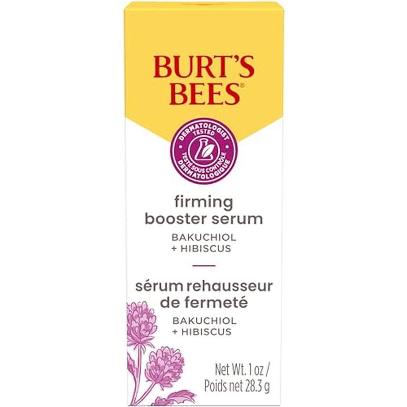 Burt's Bees Stocking Stuffers, Firming Collagen Face Serum, Natural Origin Retinol Alternative Improves Skin Texture & Supports Anti-Aging, with Bakuchiol, Lightweight - Firming Booster (1 oz)